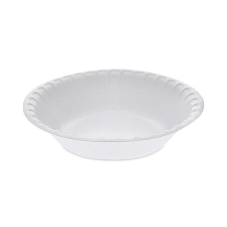 Pactiv Evergreen Unlaminated Foam Dinnerware, Bowl, 30 oz, 5" dia, White, PK450 YTH100300000